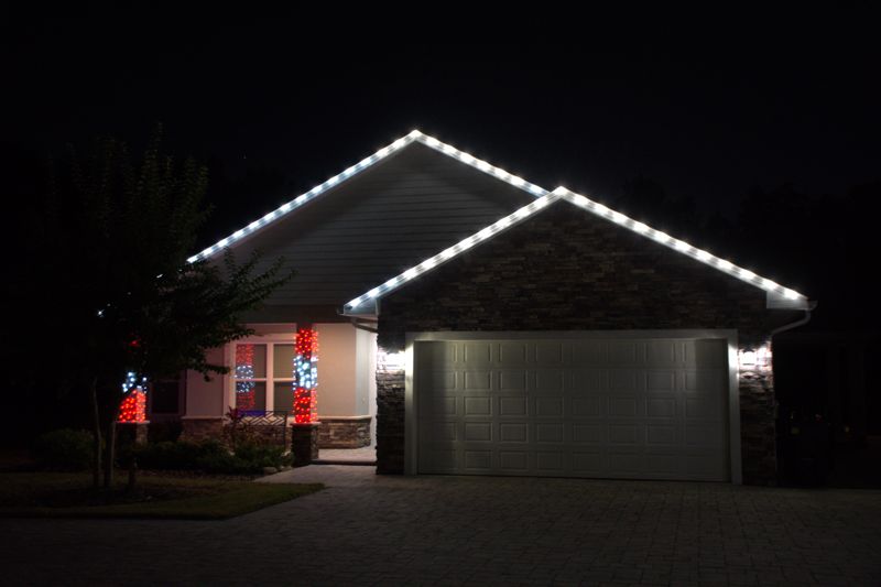 Christmas light installation on a home in Haines City, FL by Exterior Holiday Lights